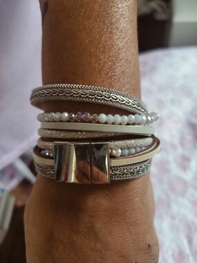 Silver Multi-Strand Wrap Bracelet - Unbranded